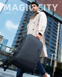 Mark Ryden 17 inch Laptop Backpack Male Bag USB Recharging Multi-layer Space Travel Male Bag Anti-thief Mochila