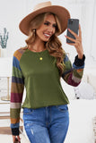 Color Block Long Sleeves Pullover Top