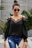 Lace Cold Shoulder Blouse