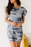 Pile Of Sleeves Camouflage Dress