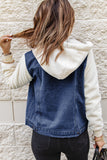 Sherpa Denim Splicing Buttoned Jacket