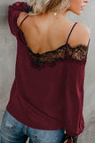 Lace Cold Shoulder Blouse
