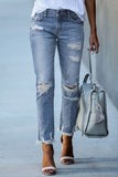 Distressed Boyfriend Denim Pants