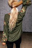 Floral Embroidery Long Sleeve Top