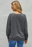 French Terry Cotton Blend Pullover Sweatshirt