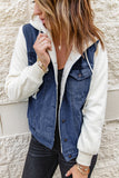 Sherpa Denim Splicing Buttoned Jacket