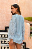 Rekindle Eyelet Button Up Top