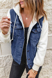 Sherpa Denim Splicing Buttoned Jacket