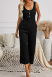 Pocketed Thermal Sleeveless Jumpsuit