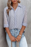 Geometric Textured Button Shirt