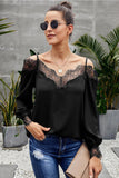 Lace Cold Shoulder Blouse