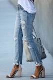 Distressed Boyfriend Denim Pants