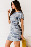 Pile Of Sleeves Camouflage Dress