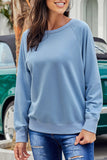 French Terry Cotton Blend Pullover Sweatshirt