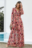 Wild Lotus Ruffle Tiered Maxi Dress