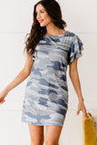 Pile Of Sleeves Camouflage Dress