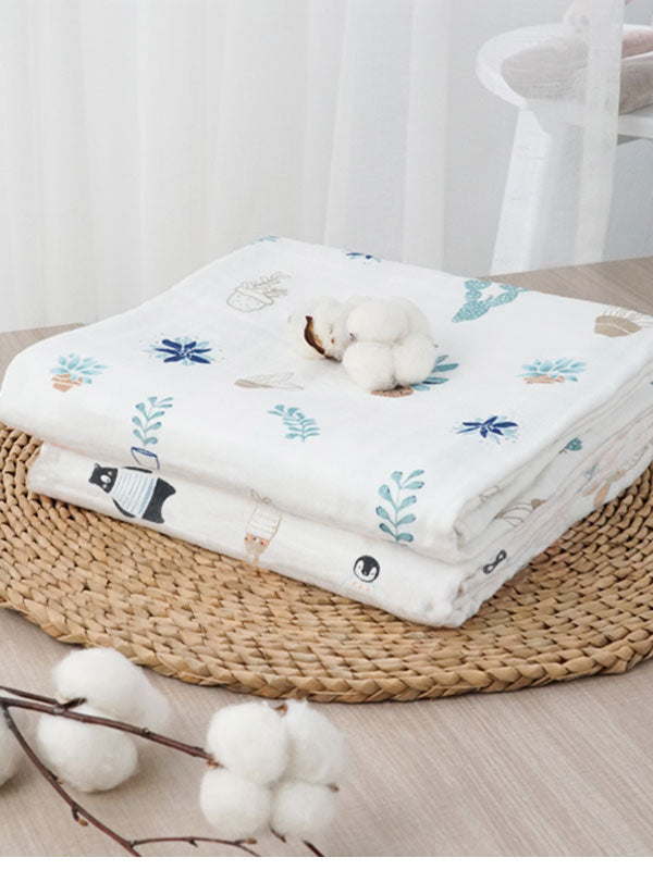 Four Layers Summer Thin Baby Bath Towel Animal Kingdom/Autumn/Avocado