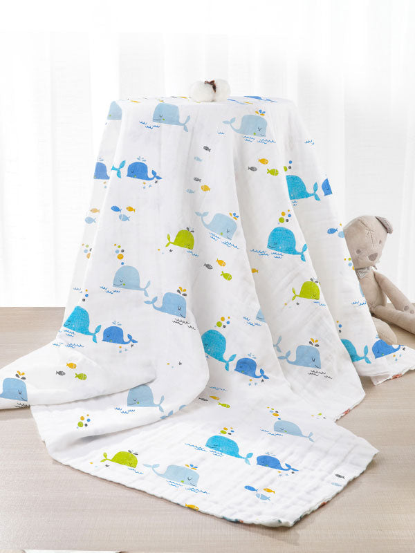 Four Layers Summer Thin Baby Bath Towel Baby Bear/Baby elephants