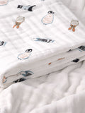 Four Layers Summer Thin Baby Bath Towel Strawberry/whale