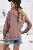 French Terry Cotton Blend Pullover Sweatshirt