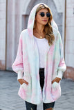 Soft Fleece Hooded Open Front Coat