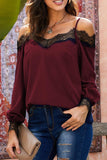 Lace Cold Shoulder Blouse