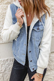 Sherpa Denim Splicing Buttoned Jacket