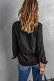 Rivet Corduroy Buttoned Long Sleeve Shirt with Pockets