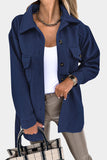 Lapel Button-Down Coat with Chest Pockets