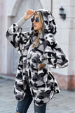 Soft Fleece Hooded Open Front Coat