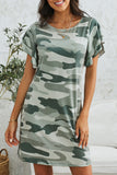 Pile Of Sleeves Camouflage Dress