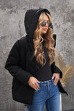 Zipper Hooded Coat with Pocket