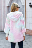 Soft Fleece Hooded Open Front Coat