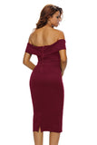 Off-the-shoulder Midi Dress
