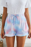 Print Drawstring Casual Elastic Waist Pocketed Shorts