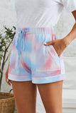 Print Drawstring Casual Elastic Waist Pocketed Shorts