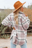 Plaid Print Pocket Women Shacket