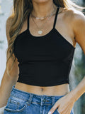 Spaghetti Strap Rib Seamless Crop Top