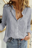 Textured Solid Color Basic Shirt