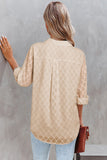 Geometric Textured Button Shirt