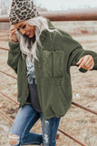 Zip Up Sherpa Coat with Pocket