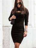 Cut-out Long Sleeve Bodycon Mini Dress