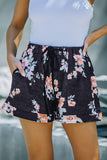 Print Drawstring Casual Elastic Waist Pocketed Shorts