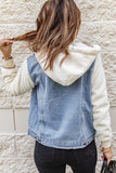 Sherpa Denim Splicing Buttoned Jacket