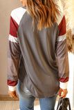 Color Block Long Sleeves Pullover Top