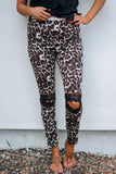 Floral Hollow Out Skinny Leggings