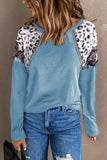 Long Sleeve Top With Leopard Snakeskin Print
