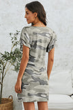 Pile Of Sleeves Camouflage Dress