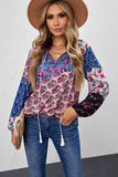 Floral Print Peasant Blouse