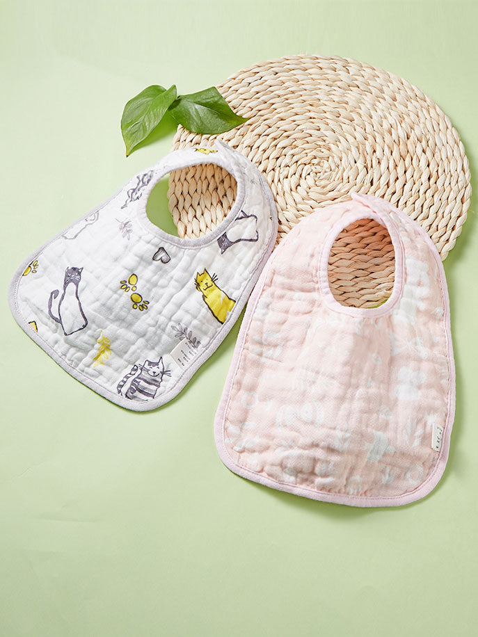 Two Pieces Australian cotton U-shaped baby saliva towel